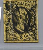 Sachsen Michel Nummer 6 gestempelt