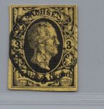 Sachsen Michel Nummer 6 gestempelt