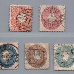 Sachsen Michel Nummer 15 - 19 gestempelt