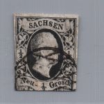 Sachsen Michel Nummer 3 gestempelt