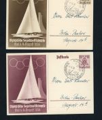 Ganzsache P 261 + P P262 Dt. Reich - Olympische Spiele 1936 - Sonderstempel