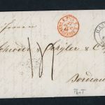 Vorphilatelie Brief Hamburg nach Bordeaux 1848