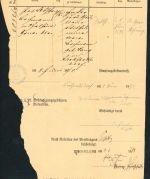Behändigungsschein 1878 Burkhardtsdorf Sachsen