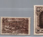 Saargebiet Michel Nummer 192 - 194 gestempelt geprüft