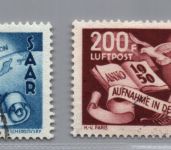 Saar Michel Nummer 297 + 298 gestempelt geprüft