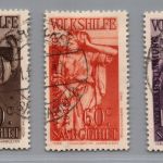 Saargebiet Michel Nummer 171 - 173 gestempelt + geprüft