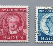 Franz. Zone Baden Michel Nr. 47 - 49 gestempelt 48 + 49 geprüft