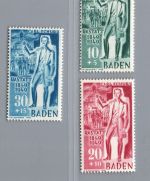 Franz. Zone Baden Michel Nr. 50 - 52 postfrisch