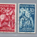 Franz. Zone Rheinland Pfalz Michel Nr. 30 + 31 gestempelt + geprüft