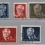 DDR Michel Nummer 251 - 255 gestempelt