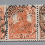Deutsches Reich Germania Zusammendruck W10 gestempelt