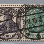 Deutsches Reich Germania Zusammendruck W9 gestempelt