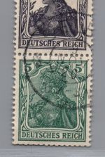 Deutsches Reich Germania Zusammendruck S6 gestempelt