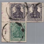 Deutsches Reich Germania Zusammendruck S6 LR0 gestempelt