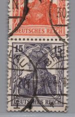 Deutsches Reich Germania Zusammendruck S8 gestempelt