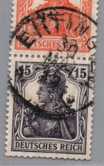Deutsches Reich Germania Zusammendruck S8 gestempelt