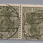 Deutsches Reich Germania Zusammendruck K4 gestempelt