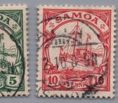 Deutsche Kolonien Samoa Michel-Nr. 7 - 10 gestempelt