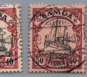 Deutsche Kolonien Samoa Michel-Nr. 12 - 15 gestempelt