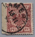 Deutsche Kolonien Kamerun Michel-Nr. V 50 C Briefstück gestempelt geprüft