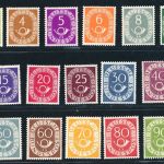 Bund Michel Nummer 123 - 138 Posthornsatz postfrisch