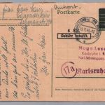 Alliierte Besetzung Schwärzung - Gebühr bezahlt - Durmersheim n. Karlsruhe 1945