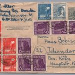 Ganzsache Alliierte Besetzung SBZ - MiNr 944, 945, 947, 950 - Coswig 1948