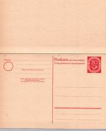 Bund Ganzsache Posthorn Frage und Antwortkarte P 15 - ungebraucht