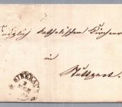 Württemberg Brief MiNr 12 - Biberach nach Stuttgart 1858