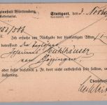 Württemberg Ganzsache - Versicherungsanstalt Stuttgart nach Plochingen 1909