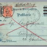 Württemberg Ganzsache D40 - durch Eilboten - Blaubeuren nach Nellingen 1909