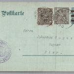 Württemberg Ganzsache - Grundbuchamt Dettingen 1919