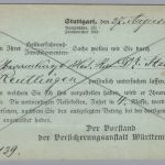 Württemberg Ganzsache Drucksache Stuttgart nach Lautlingen 1909