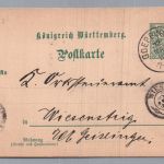 Württemberg Ganzsache - Göppingen nach Wiesensteig 1895