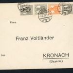 Dt. Reich Zusammendruck S12 Mischfrankatur Breslau nach Kronach