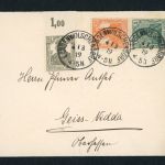 Dt. Reich Zusammendruck S3 Mischfranktur Langenwolschendorf nach GEiss Nidda