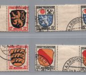 Französische Zone Allg. Ausgabe Michel Nummer 6ZW - 8ZW gestempelt