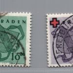 Franz. Zone Baden Michel Nummer 42 A - 43 A gestempelt