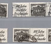 Berlin Zusammendruck Michel Nummer W1 - W4 gestempelt