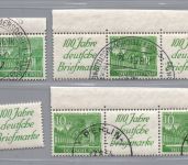 Berlin Zusammendruck Michel Nummer W9 - W12 gestempelt