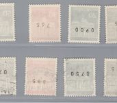 Bund Michel Nummer 506 vR - 510 vR postfrisch + gestempelt