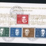 Bund Block Nummer 2 Beethoven Sonderstempel Bonn