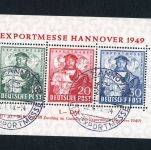 Allierte Besetzung BiZone Block 1a gestempelt Sonderstempel Hannover