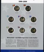 Numisblatt 10 Jahre Wirtschafts - und Währungsunion 16 x 2 EUR