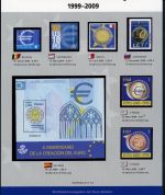 Numisblatt 10 Jahre Wirtschafts - und Währungsunion 16 x 2 EUR