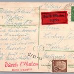 Bund Heuss Ganzsache mit ZuF Durch Eilboten 1960 - Hof nach Halle