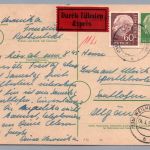 Bund Heuss Ganzsache mit ZuF Durch Eilboten 1957 - Rottenbuch nach Sonthofen