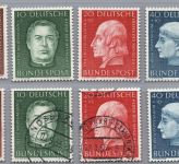 Bund Michel Nummer 200 - 203 postfrisch + gestempelt