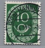 Bund Plattenfehler Posthorn Michel Nr. 128 II gestempelt