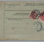 Dt. Reich Auslands Paketkarte MiNr 50 MiF 1891 - Apolda nach Brüssel Belgien